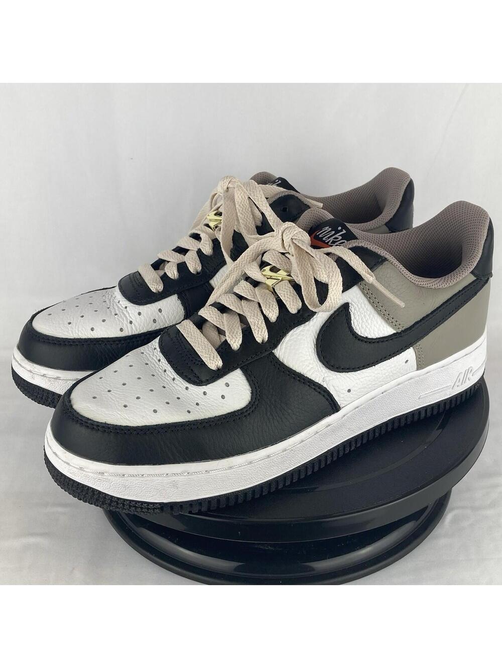 Women’s Size 9 Nike Air Force 1 Low Gray Black White "Nike By You" Custom Shoes